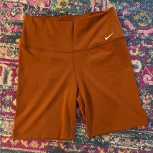 Nike Women's Burnt Orange Dri-Fit Shorts